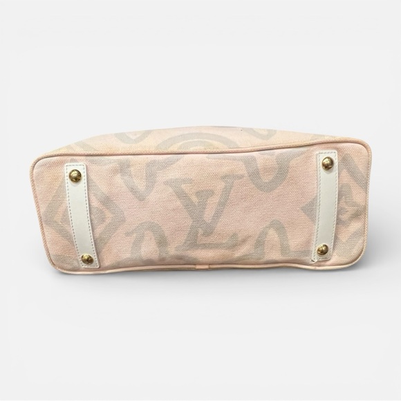 Louis Vuitton Tahitienne/Taisienne Cabas PM Pink Canvas Tote. Leather Trim w/COA - Picture 6 of 16